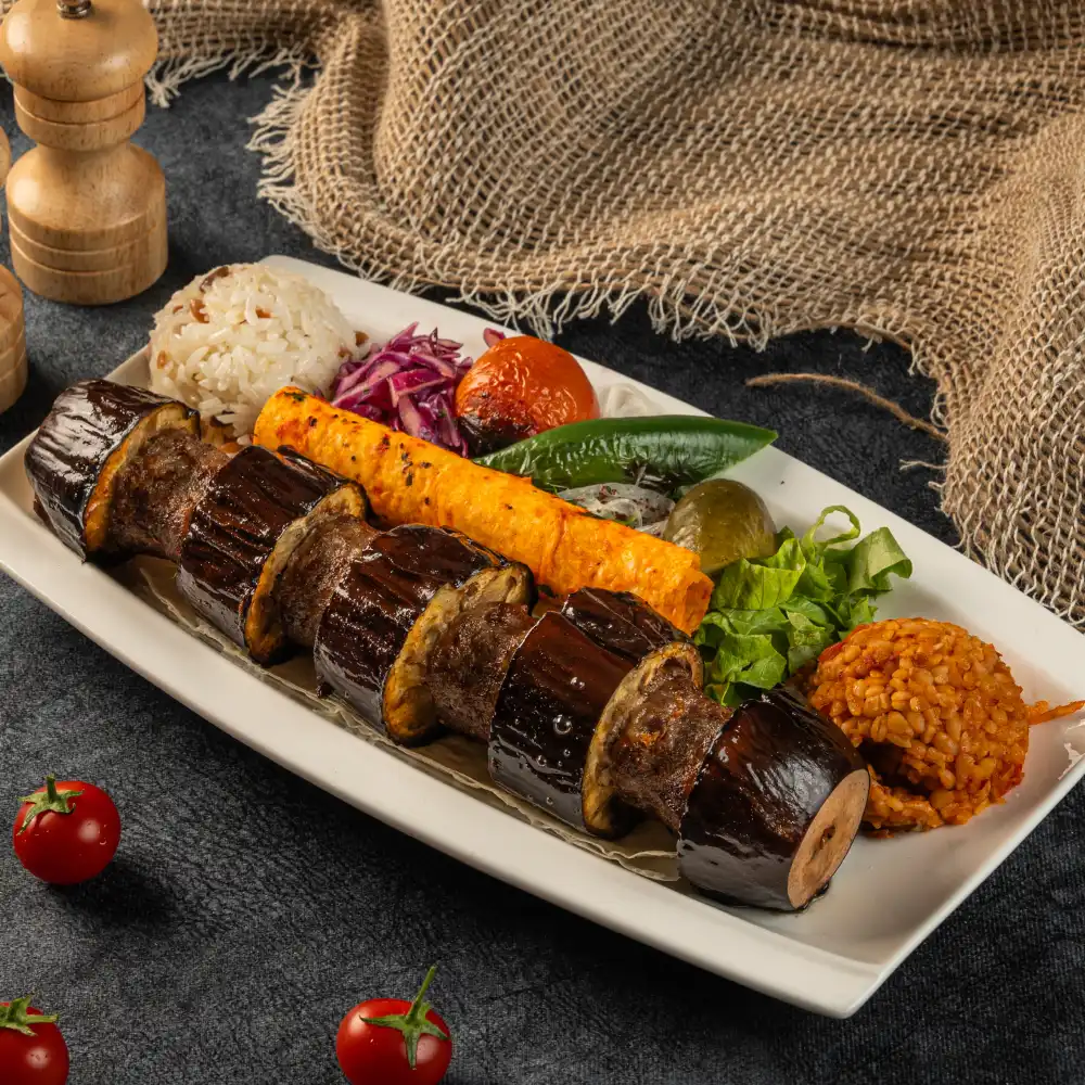KEBAB WITH EGGPLANT AND MEAT
